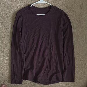 lululemon athletica Maroon Long Sleeve Tee